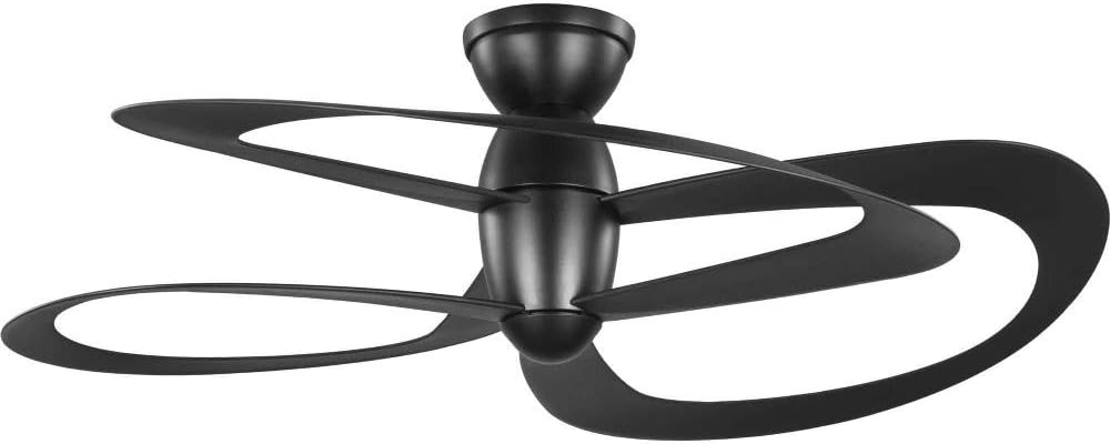 Willacy Collection 3-Blade Black 48-Inch DC Motor Contemporary Ceiling Fan, 14.50x48.00x48.00