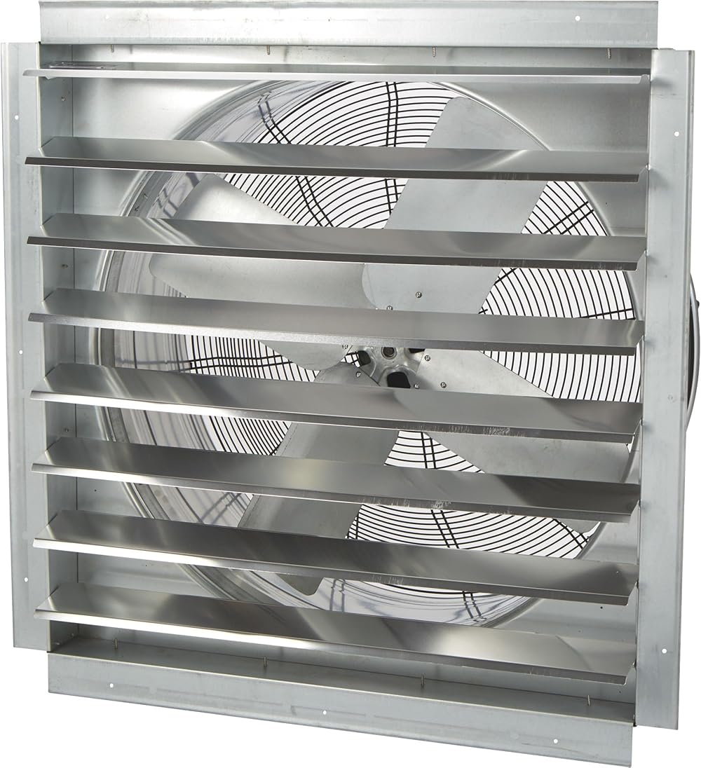 Heavy-Duty Fully Enclosed Direct Drive Shutter Exhaust Fan - 30in. 5500 CFM, 120 Volts, 4 Blades