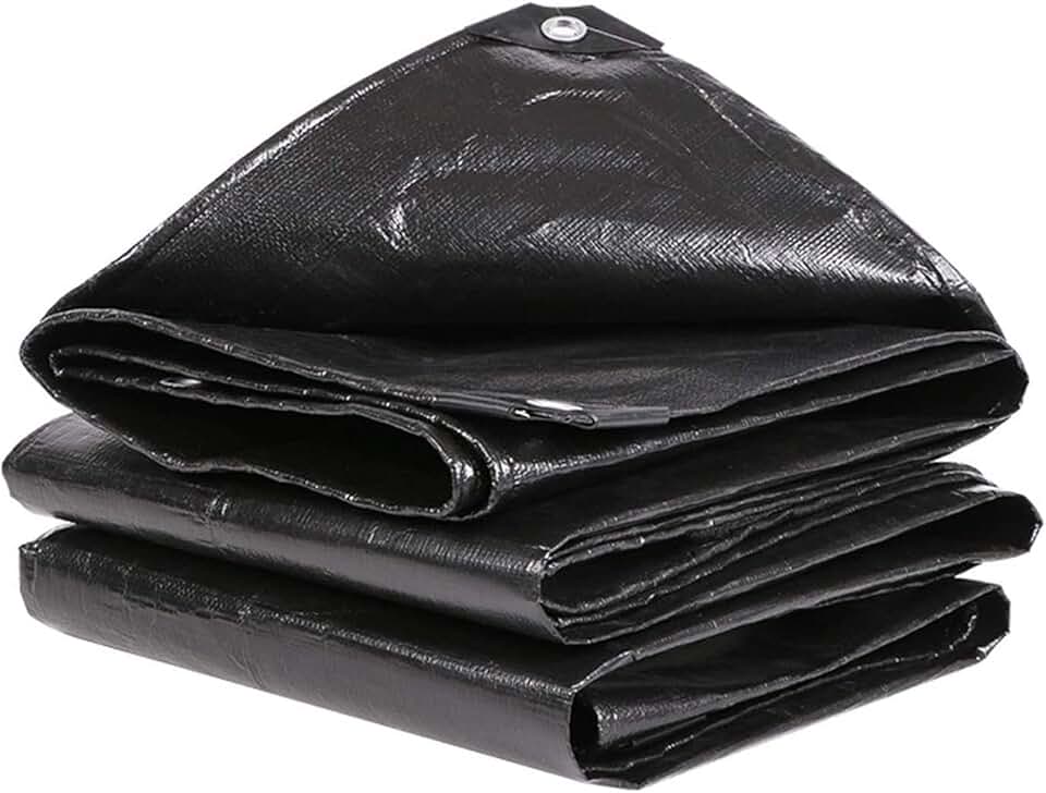 Tarps Heavy Duty Waterproof, Outdoor Tarpaulin Multipurpose Covers, Poly Tarpaulin with Grommets and Reinforced Edges, Tarp for Pools, Boats, Cars and Trucks (8x8m)