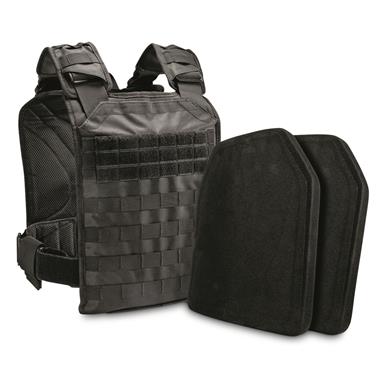 BulletSafe Tactical Plate Carrier Vest with NIJ Certified Level IV Body Armor Plates