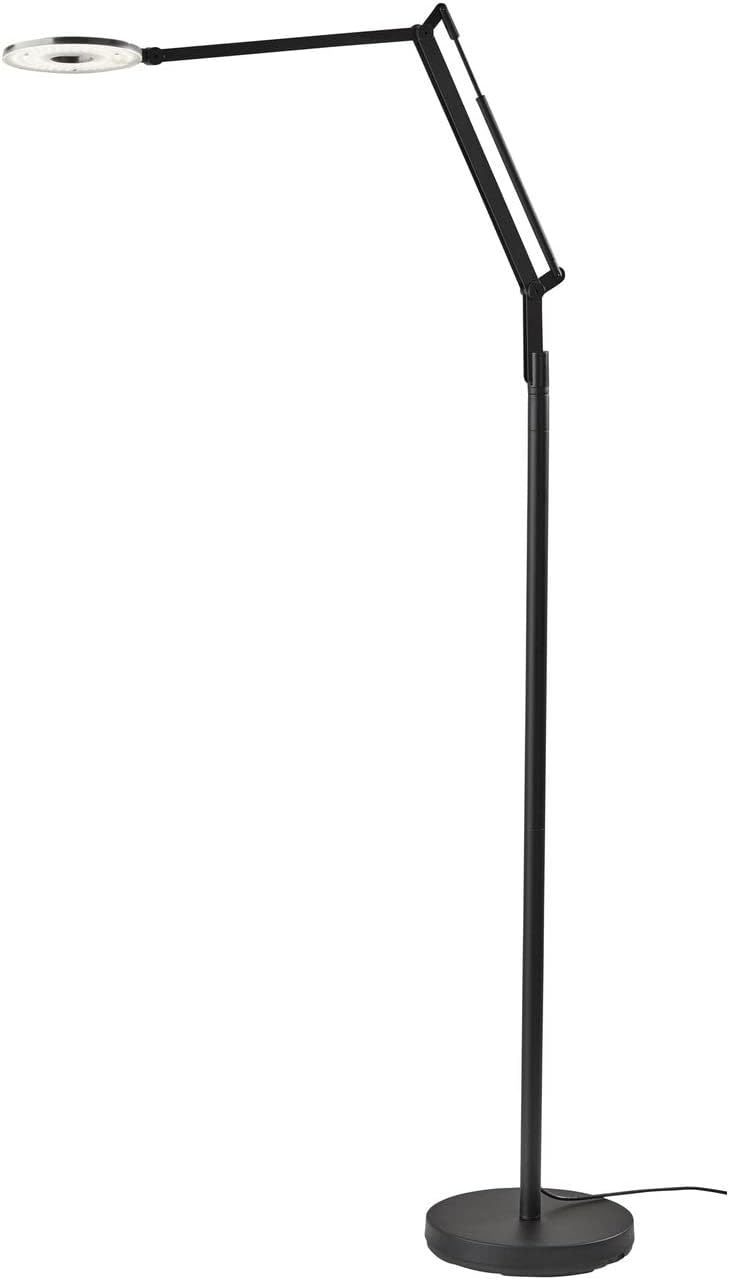 Adesso 6014-01 Gordon LED Floor Lamp, 66.5 in, 9 Watt LED, Black, 1 Indoor Lighting