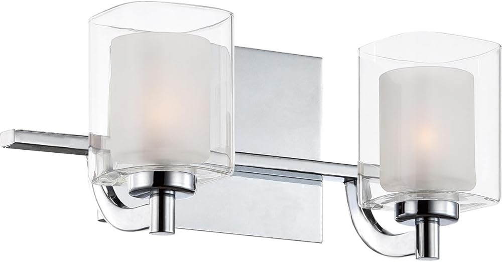 Quoizel KLT8602CLED Kolt Modern Bathroom Vanity Lighting, 2-Light 10 Total Watts, 6