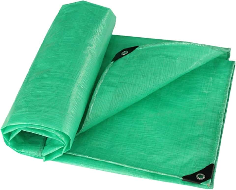 Heavy Duty Poly Tarp Cover 5x7m, Tarps Cover Green Waterproof, Tarpaulin Waterproof with Aluminum Eyelets, Reinforced Edges, Multipurpose Cover