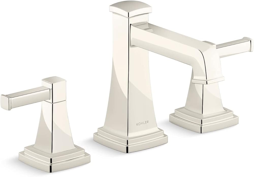 Kohler 27399-4K-SN RIFF WIDESPREAD BATHROOM SINK FAUCET, Vibrant Polished Nickel, 1.0 GPM