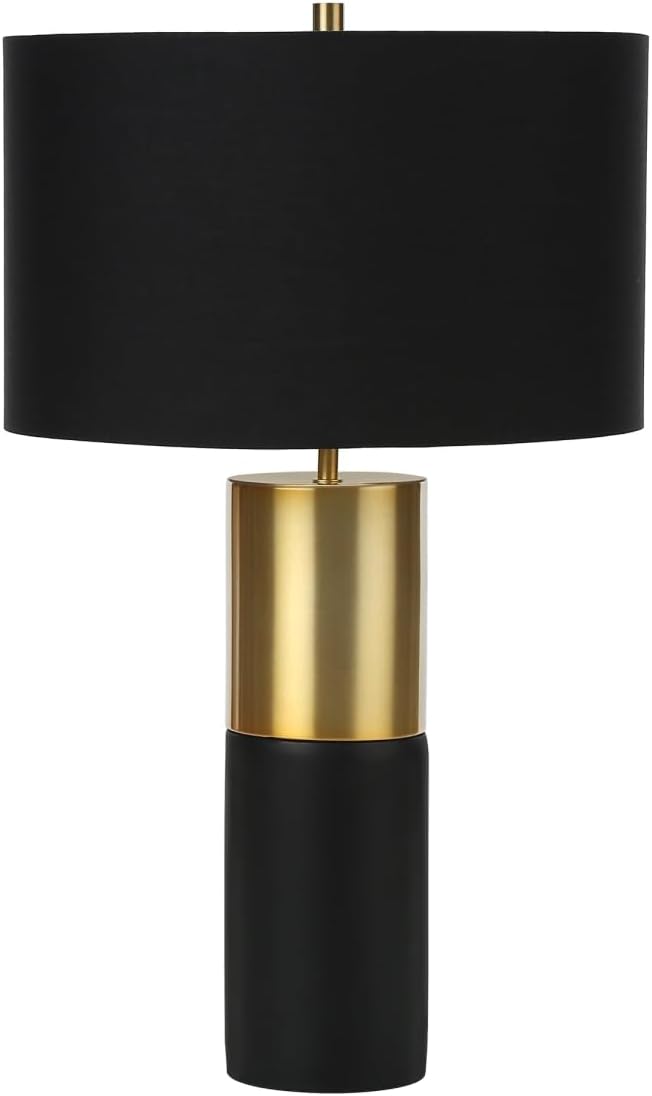 Monarch Specialties I 9629 LightingTable Lamp, Black Concrete, Black Shade, Contemporary