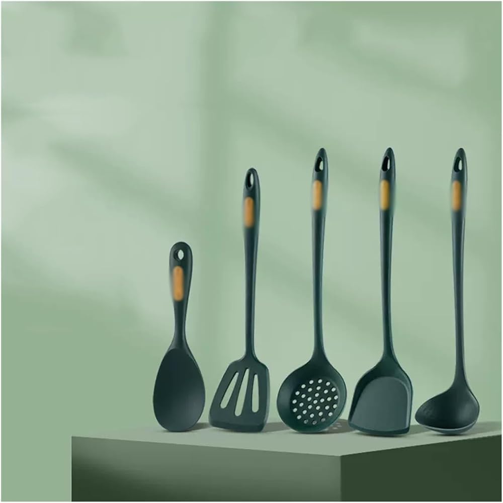 DFHBFG Kitchen Utensils Set, For Non-stick Pan Kitchen Tool Ladle And Wok Spatulas, 5 pieces