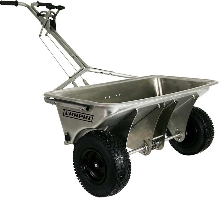 Chapin International 8500B Chapin Professional Rock Salt Drop Spreader, Stainless Steel, 200 Lb, Stainless