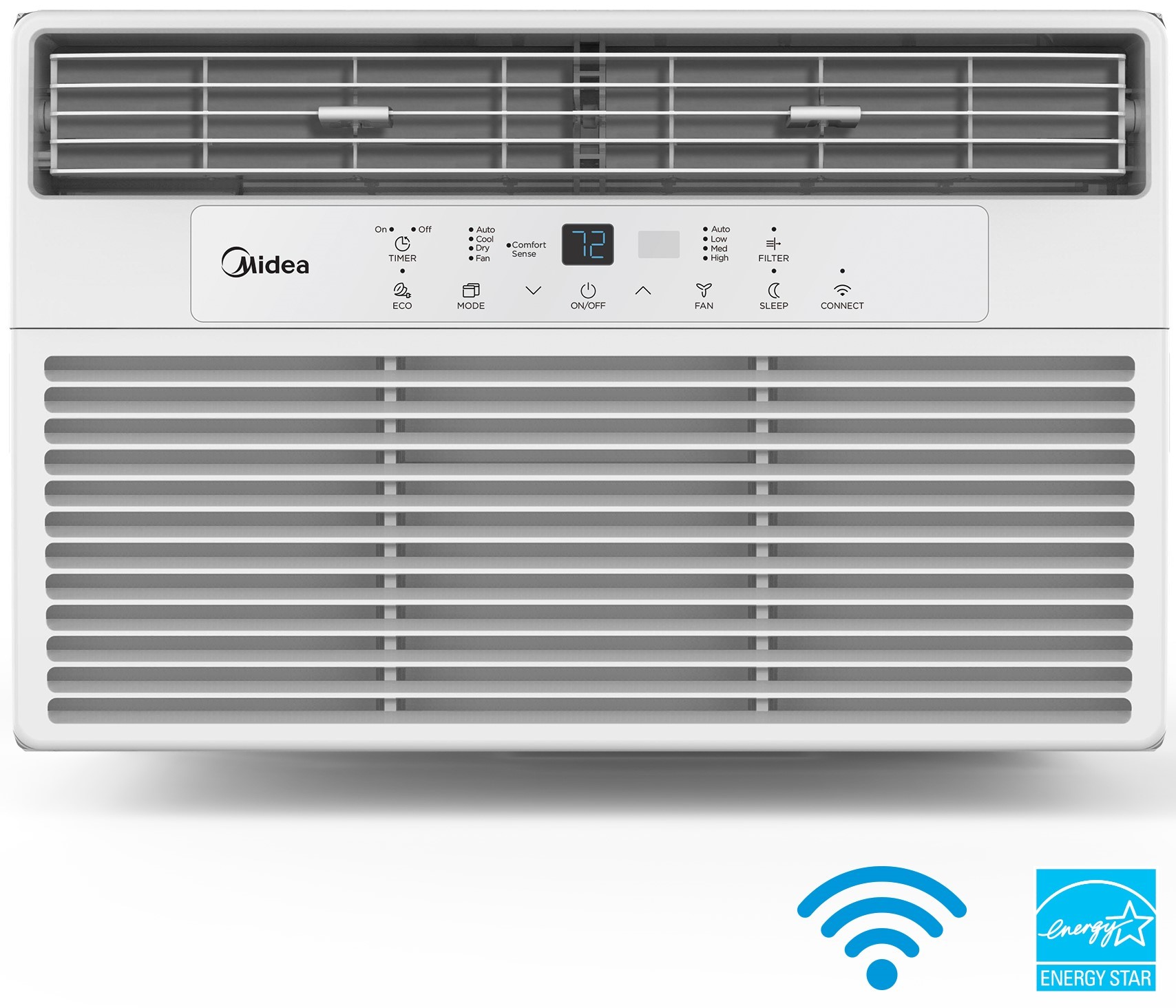 Midea 14,500 BTU 115V Smart Window Air Conditioner with Remote, MAW15S1WWT