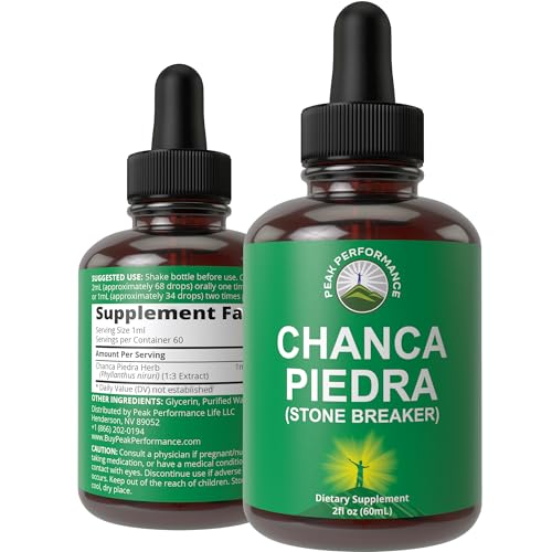 Chanca Piedra Liquid Drops. Stone Breaker - Advanced Kidney Stones Dissolver & Gallbladder Cleanse Support Supplement. USA Tested Chanca-Piedra Stonebreaker. Sugar Free, Gluten Free, Herbal Tincture