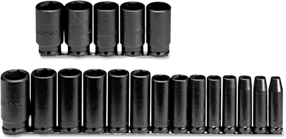 Proto Impact Socket Set,1/2 In Dr,19 pc (J74116)