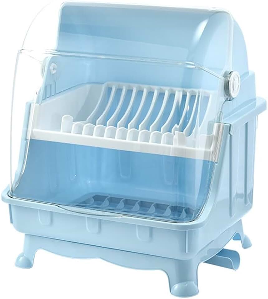 Household Drain Rack Kitchen Utensils Storage Box with lid Double-Layer Kitchen Storage Rack