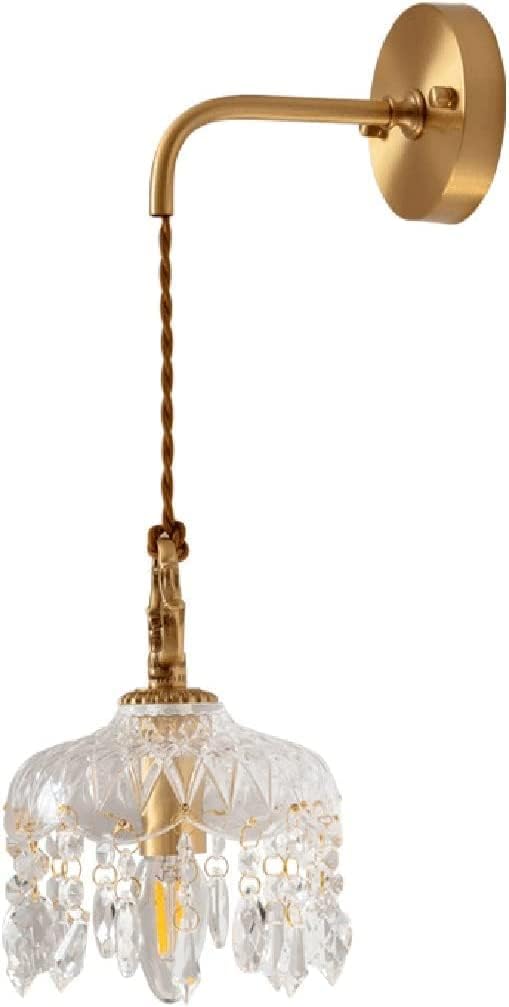 Wall Lamps All Copper Wall Lamp, Crystal Wall Lamp in Corridor Bedroom Living Room Wall Lighting(Color:Default) ，Lighting