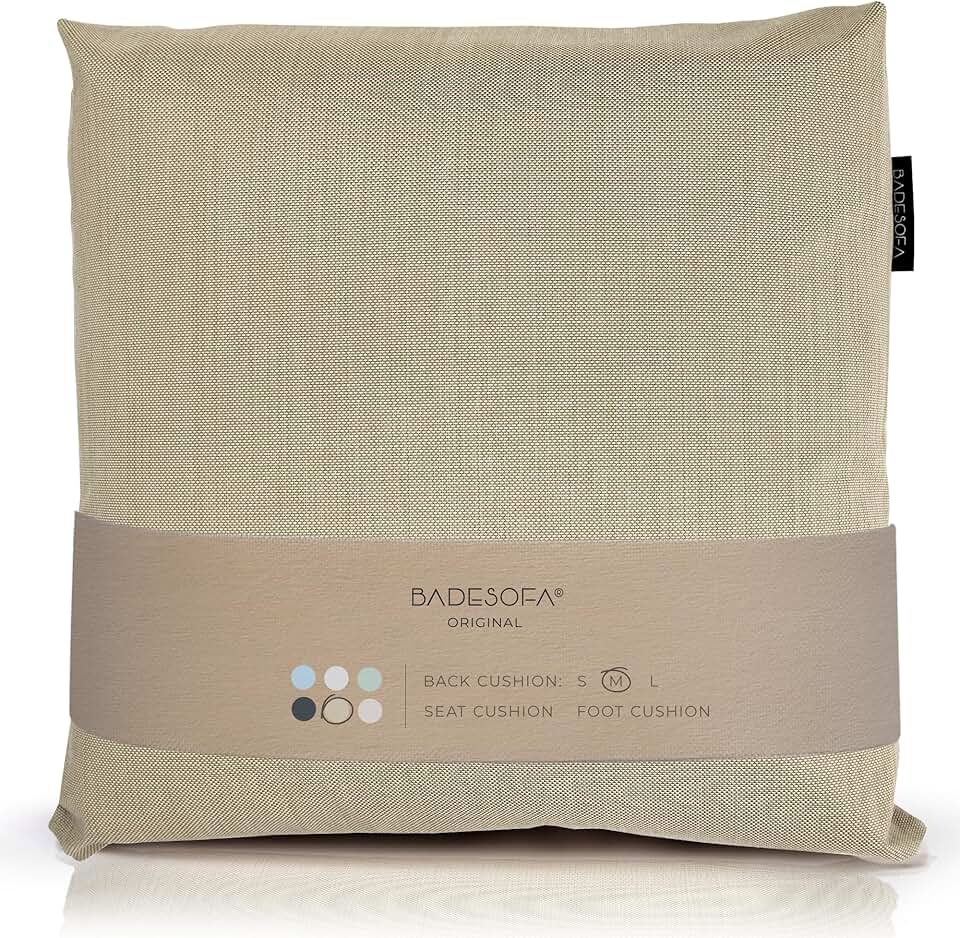 BADESOFA® Luxury Bath Pillow M | Revolutionary Tub Pillow for Bathtub | Ultimate Comfort for Home Spa | Non-Slip Weighted Bath Spa Pillow | Washable Bathtub Cushion & Quick-Drying | Bathtub Pillow
