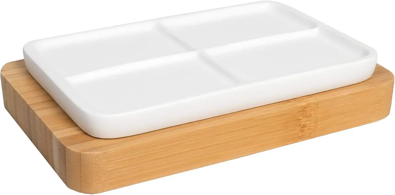 Sweet Home Collection Bathroom Accessories Sets Unique Collections Modern Classic Contemporary Decorative Beautiful Designs Bath Shower Tub Décor, Soap Dish, Ritz (Pack of 12)