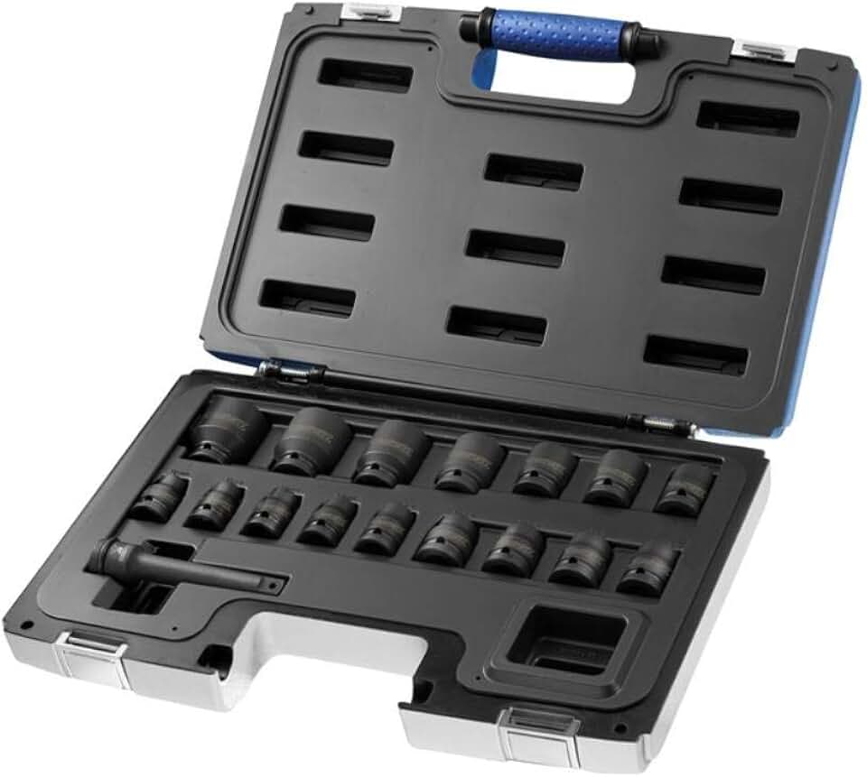 E041603B Impact Socket Set - 1/2In|Set of 16|Supplied with Storage Case