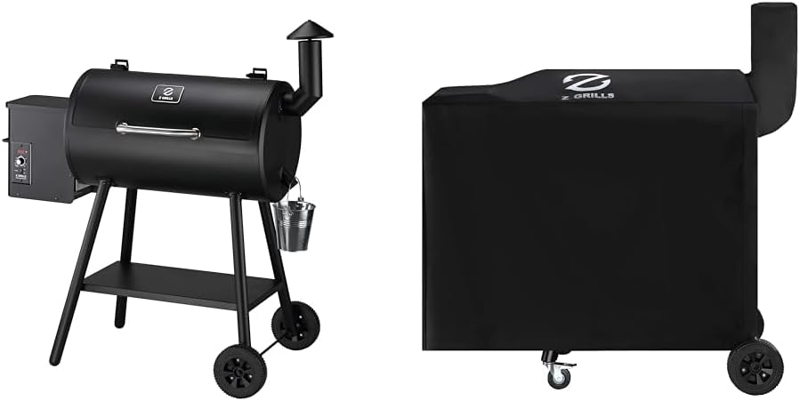 Z GRILLS 8-in-1 Wood Pellet Grill & Smoker, Custom Full Length Waterproof Cover for 700 Series & 10502B Grill