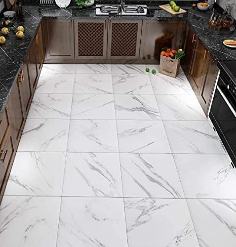 Marble Floor Tiles Approx. 3 Tatami Mat Floor Remake Sheet Set of 60 Sheets for Toilet/Bathroom/Entryway/Waterproof Flooring Peel and Stick, k1129022273