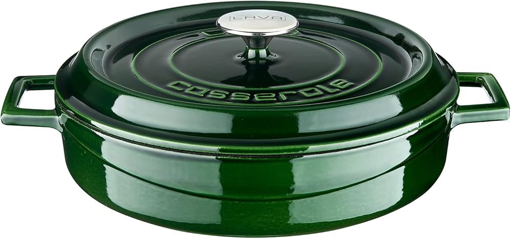 Lava Metal Premium Range - Cast All-Purpose Cookware, Round, 28 cm, Majolic Green