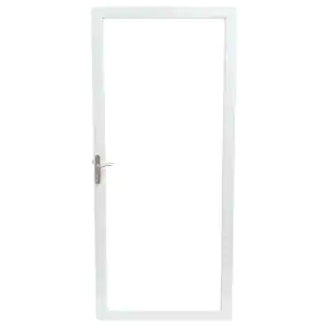 Andersen 2000 Series 36 in. x 80 in. White Universal Full View Interchangeable Aluminum Storm Door with Nickel Hardware
