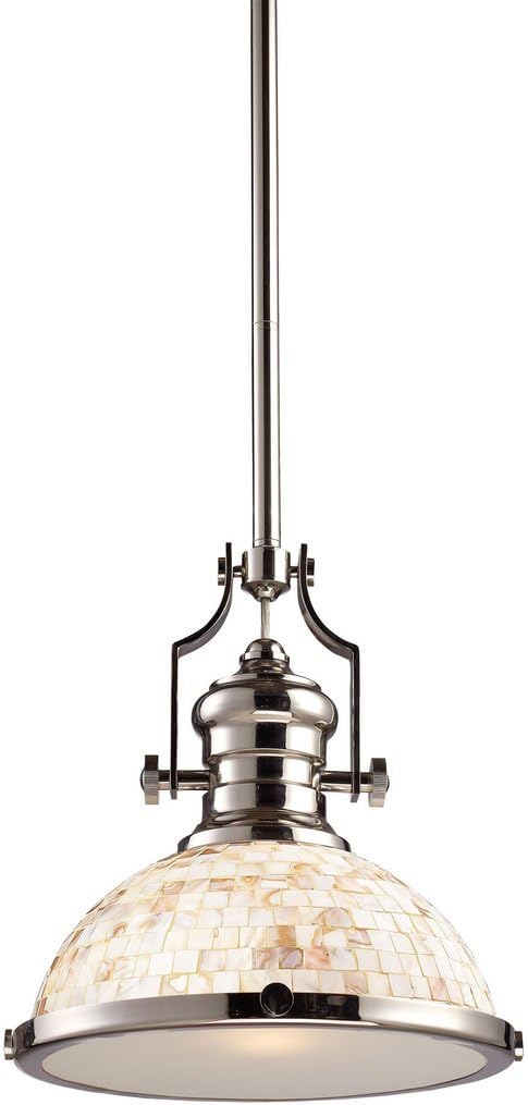66413-1-LED Pendant Light, Polished Nickel