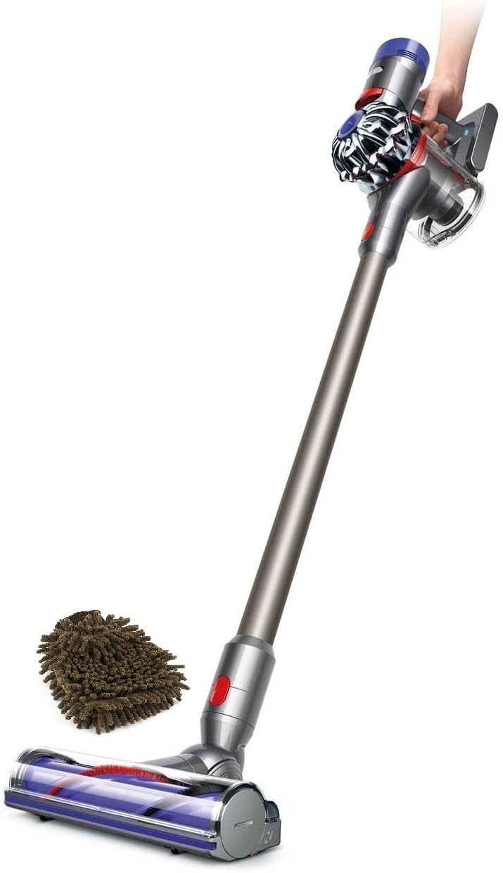 Dyson V8 Animal Cordless Battery Cord-Free Stick Vacuum, Iron, 229602-01 (Complete Set), with Premium Microfiber Cleaner Bundle