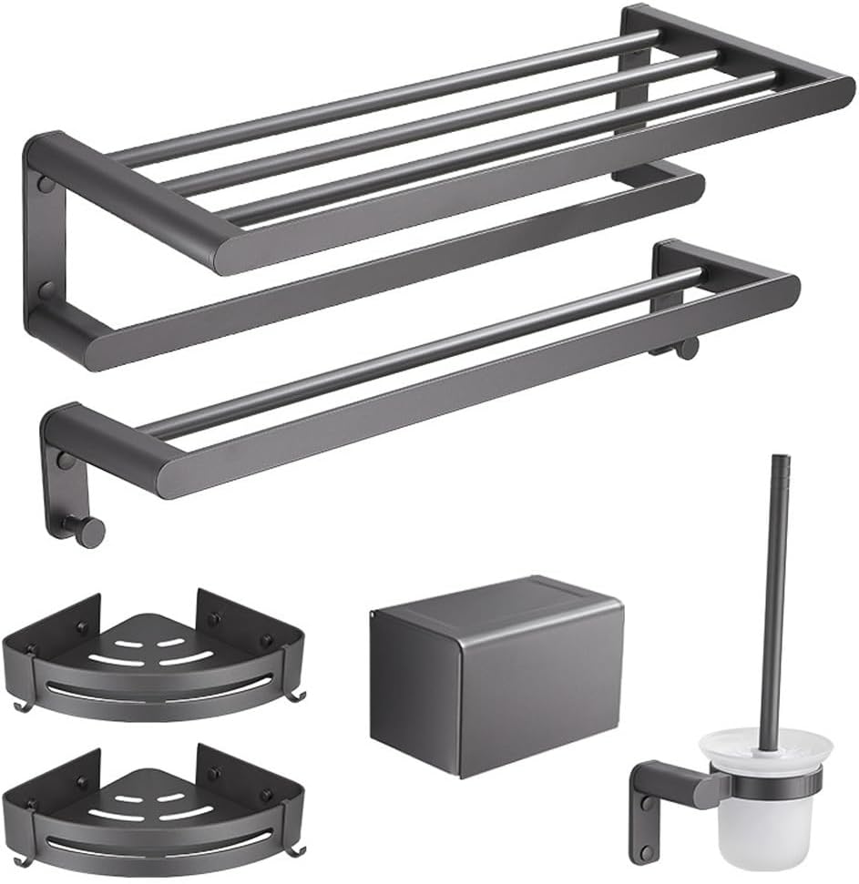Gun Gray Towel Rack, Storage Rack, Bathroom