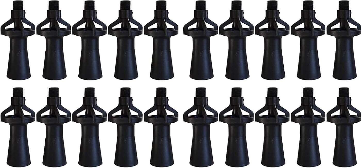 Eductor Nozzle - NPT Fluid Mixing Eductors - Glass Reinforced Polypropylene - Minimal Maintenance and Clog Resistant Tank Mixing Agitation Nozzles - 3/8 inch (20 Count)