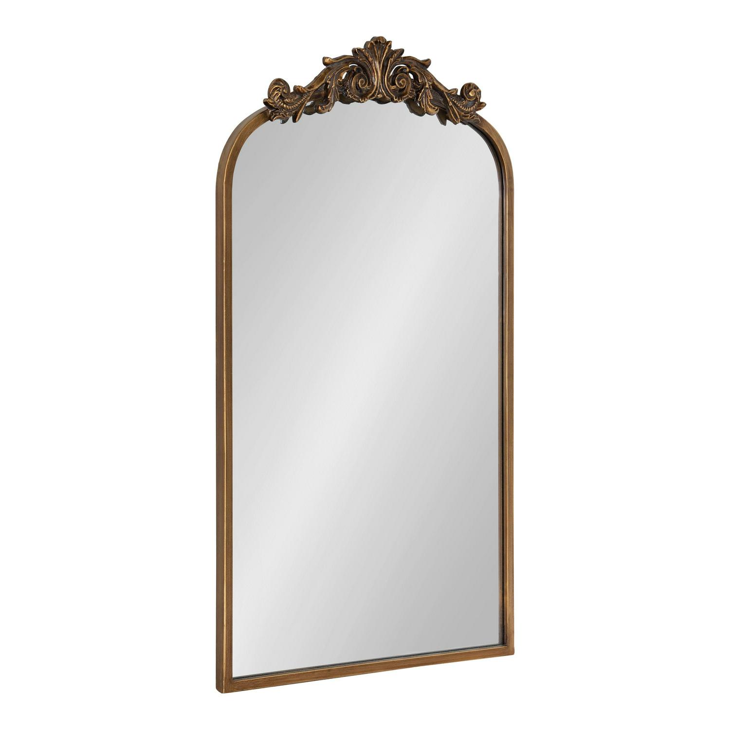 Kate and Laurel Arendahl 19-in W x 30.75-in H Arch Gold Framed Wall Mirror