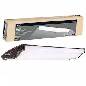 Hampton Bay 4 ft. 64-Watt Equivalent Vintage Industrial LED Oil Rubbed Bronze Shop Light 3600 Lumens 3000K 4000K 5000K