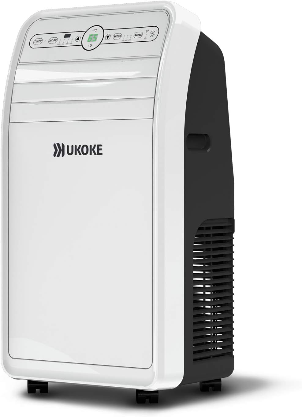 Ukoke USPC01W Smart Wifi Portable Air Conditioner, Works with Alexa & Mobile App Control, 12000BTU, 4 in 1 AC Unit with Cool, Heat, Dehumidifier & Fan, up to 400 Sq. ft, white