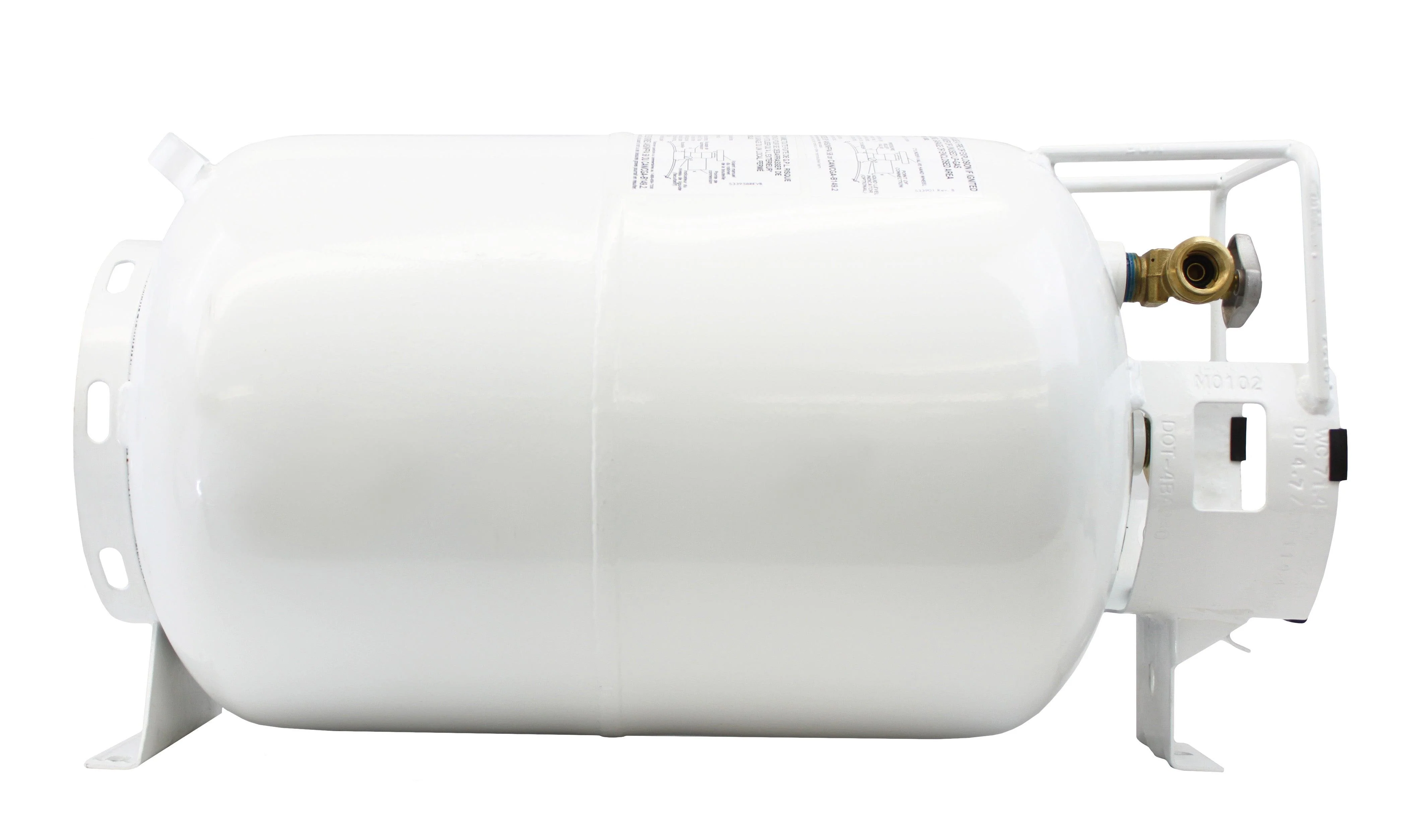 Flame King 30lb Horizontal Propane Cylinder Tank With Valve and Gauge Rv Trailer