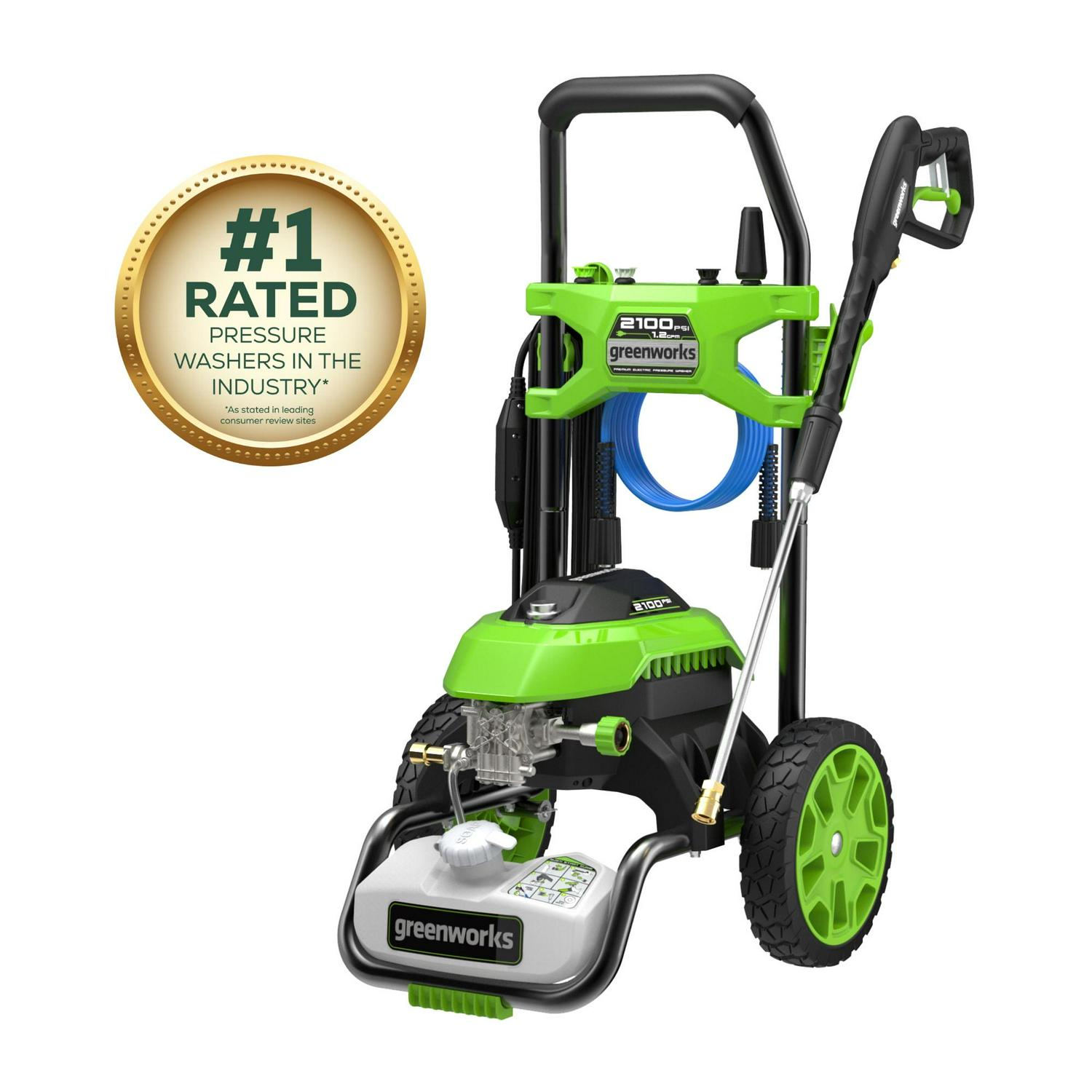 Greenworks 2100 PSI 1.2-GPM- Gallons Cold Water Electric Pressure Washer