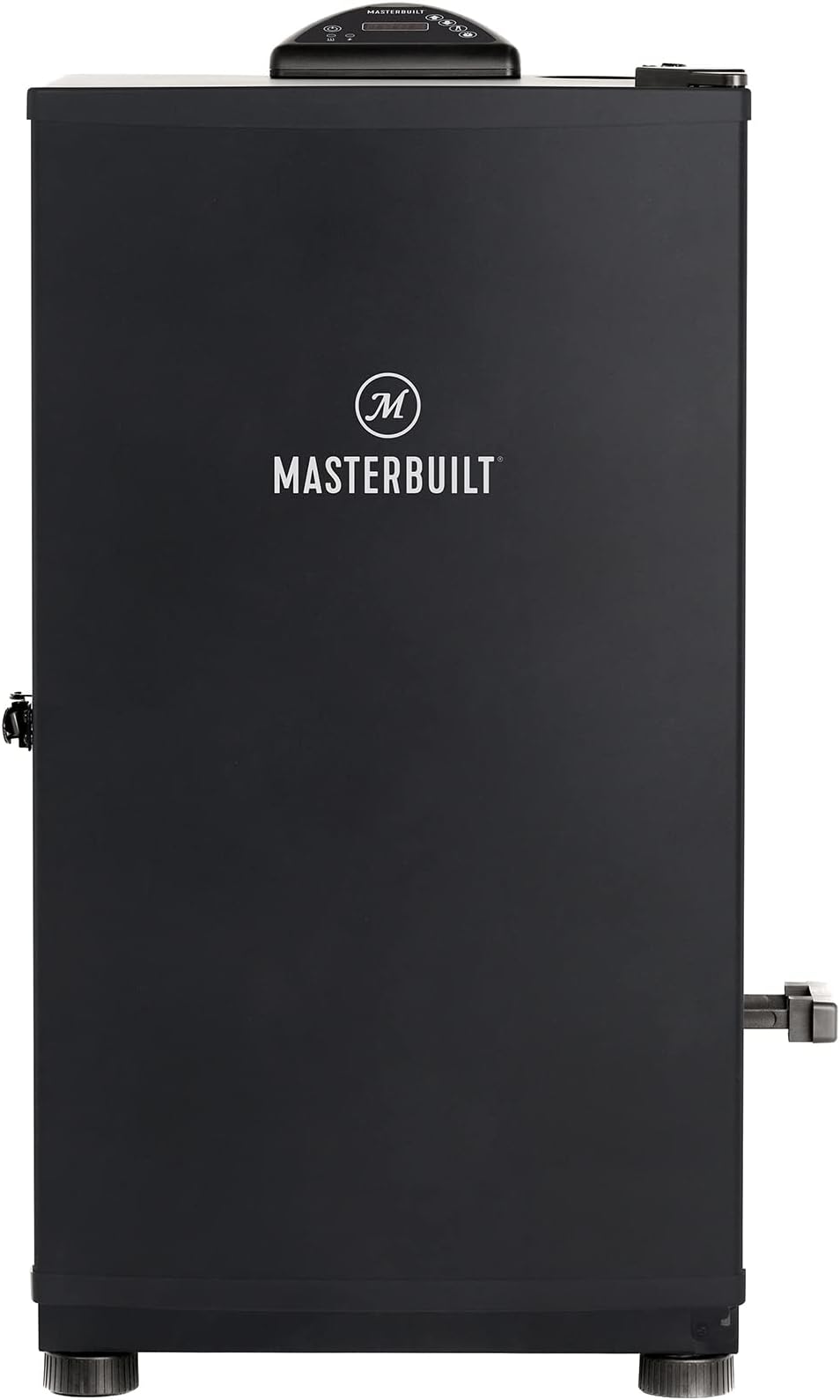 Masterbuilt® 40-inch Digital Electric Vertical BBQ Smoker with Side Wood Chip Loader, Chrome Smoking Racks and 970 Cooking Square Inches in Black, Model MB20072918