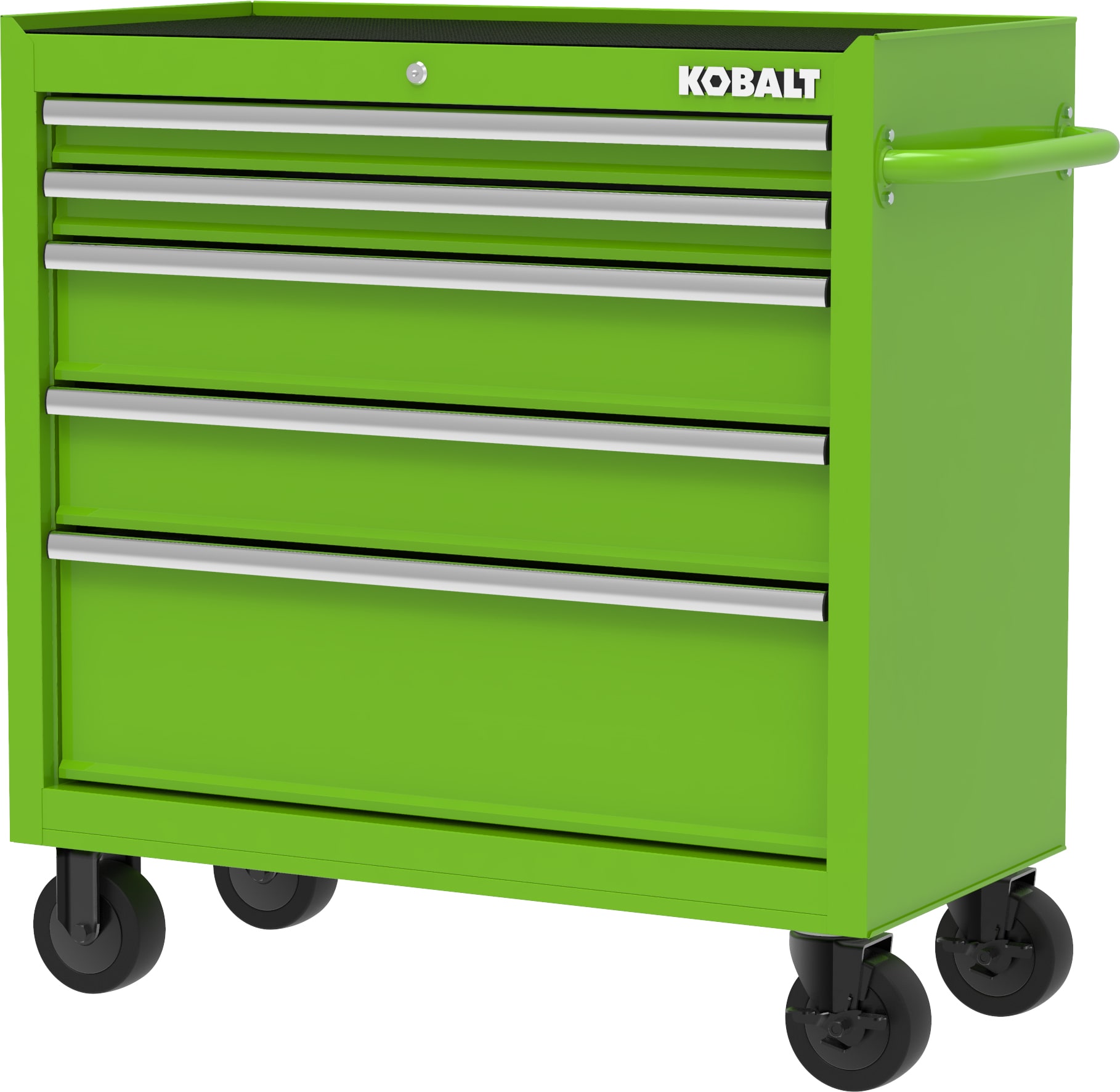 Kobalt 37.83-in W x 18.15-in H 5-Drawer Steel Rolling Tool Cabinet (Green)