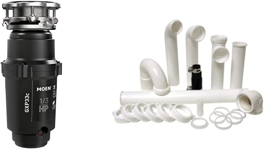 Moen GXP33C Lite Series PRO Compact Continuous Feed Garbage Disposal and Installation Kit
