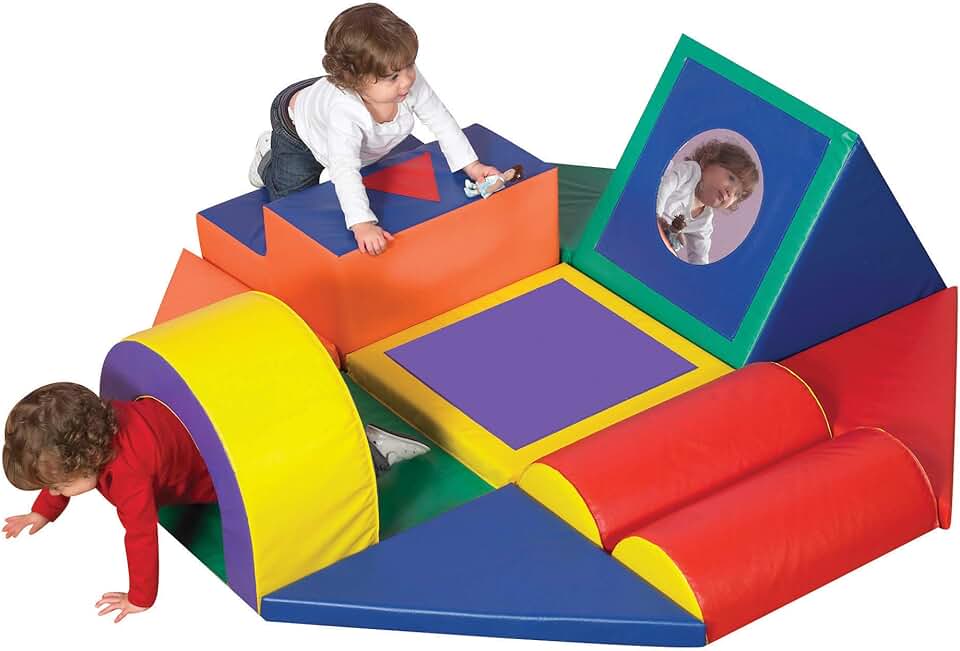 Children's Factory Shape & Play Kids Obstacle Course, Baby or Toddler Indoor Play Set, Kids Soft Play Climber