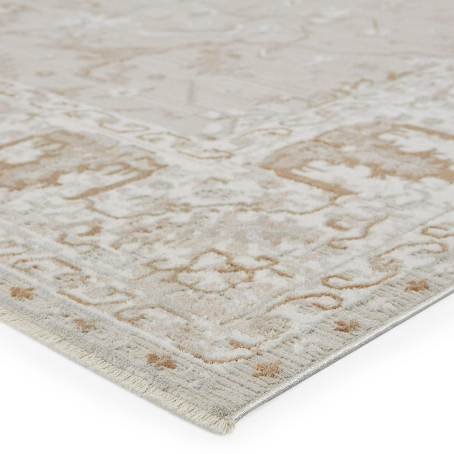 Jaipur Living En Blanc 5 X 8 Light Gray/White Indoor Floral/Botanical Oriental Area Rug