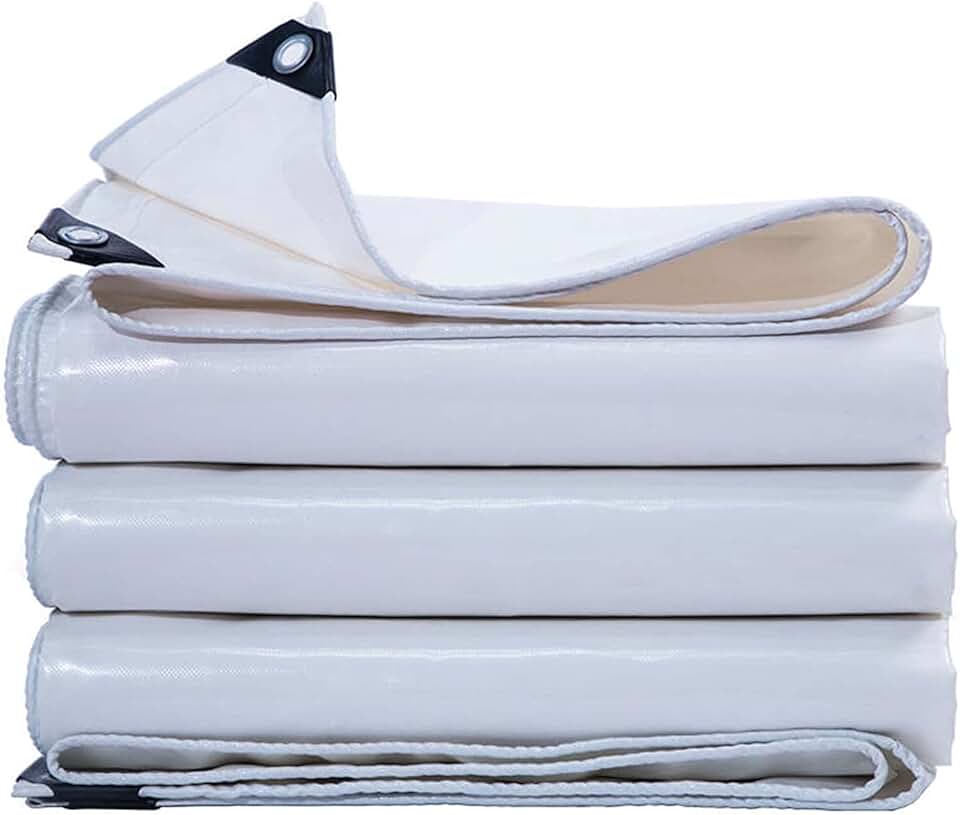 Waterproof Heavy Duty Tarp 4x5m, Poly Tarpaulin with Reinforced Edges, Multi-Purpose Tarpaulin Cover Waterproof, Thick Anti-Tear Sheet Ground Cover, for Patio Outdoor Camping