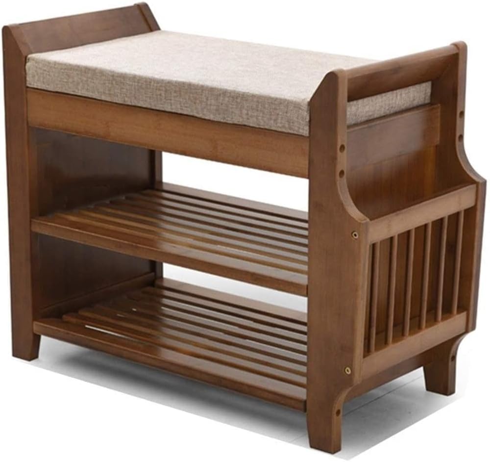 Shoe Storage Bench Entryway Hallway Furniture, Storage Benches Shoe Bench Living Room White Shoes and Boots Storage Stool Bedroom Makeup Storage Bench Hallway Bedroom(62 * 29.5 * 49.5 cm)