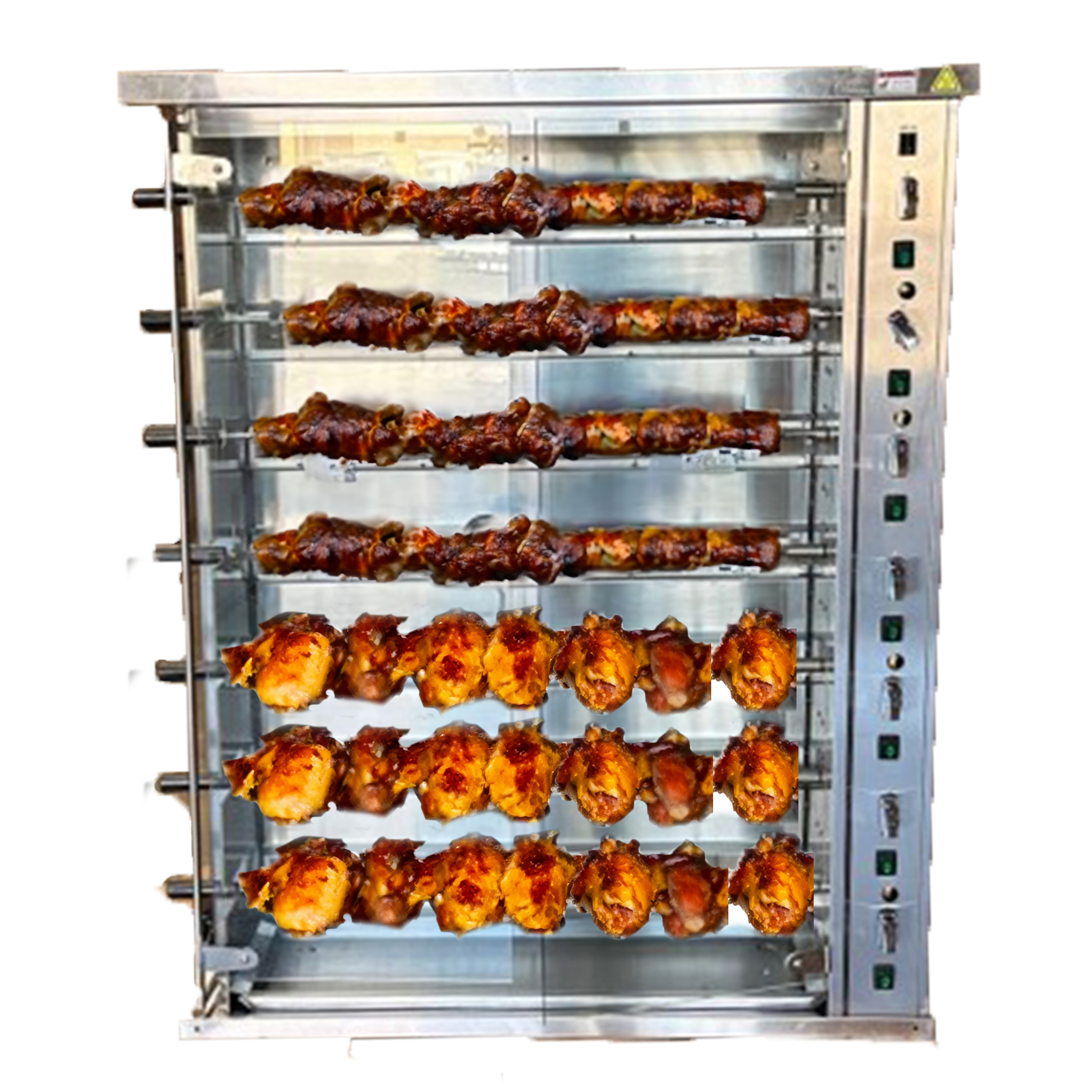 47 in. 35 Chicken Commercial Rotisserie Oven Machine, 147,000 BTU Natural Gas