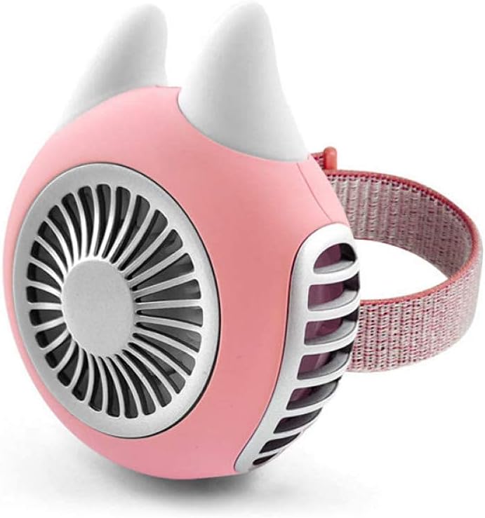 Portable Handheld Fan Small Fan Rechargeable USB Fan Portable Small USB Fan Small USB Handy Mini USB Cooling Wrist Fan Cooler, vertice, Pink a (Color : Pink A)