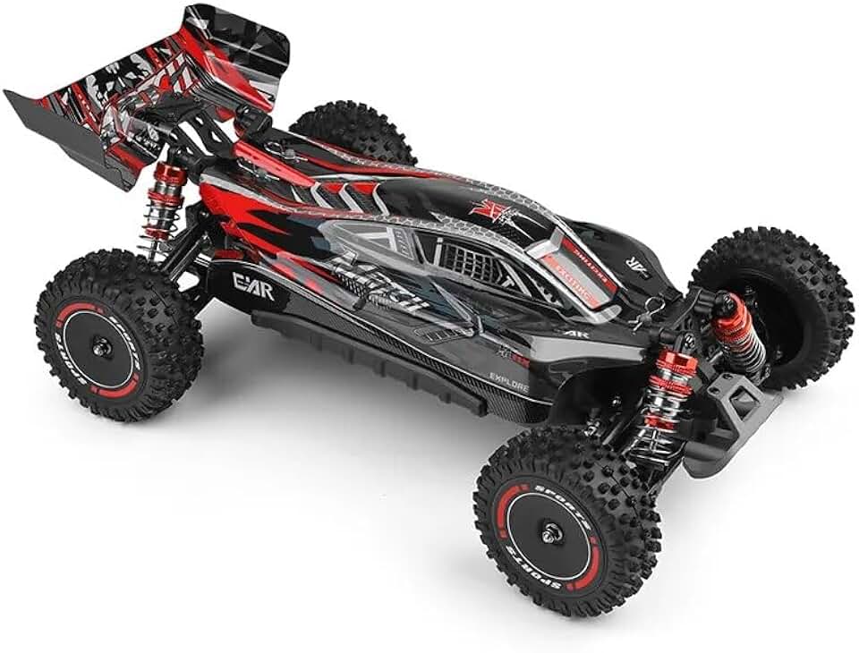 WLtoys xks 124010 55KM/H RC Car Professional Racing Vehicle 1:12 4WD Off-road Electric High Speed Drift Remote Control Toys for Children(Black 3B)