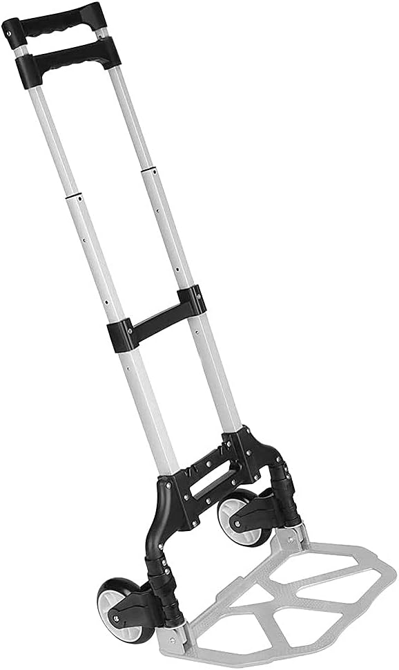 Heavy Duty Folding Hand Truck Lightweight Wheel Barrow Cart Trolley for Shopping Moving 160 Lbs