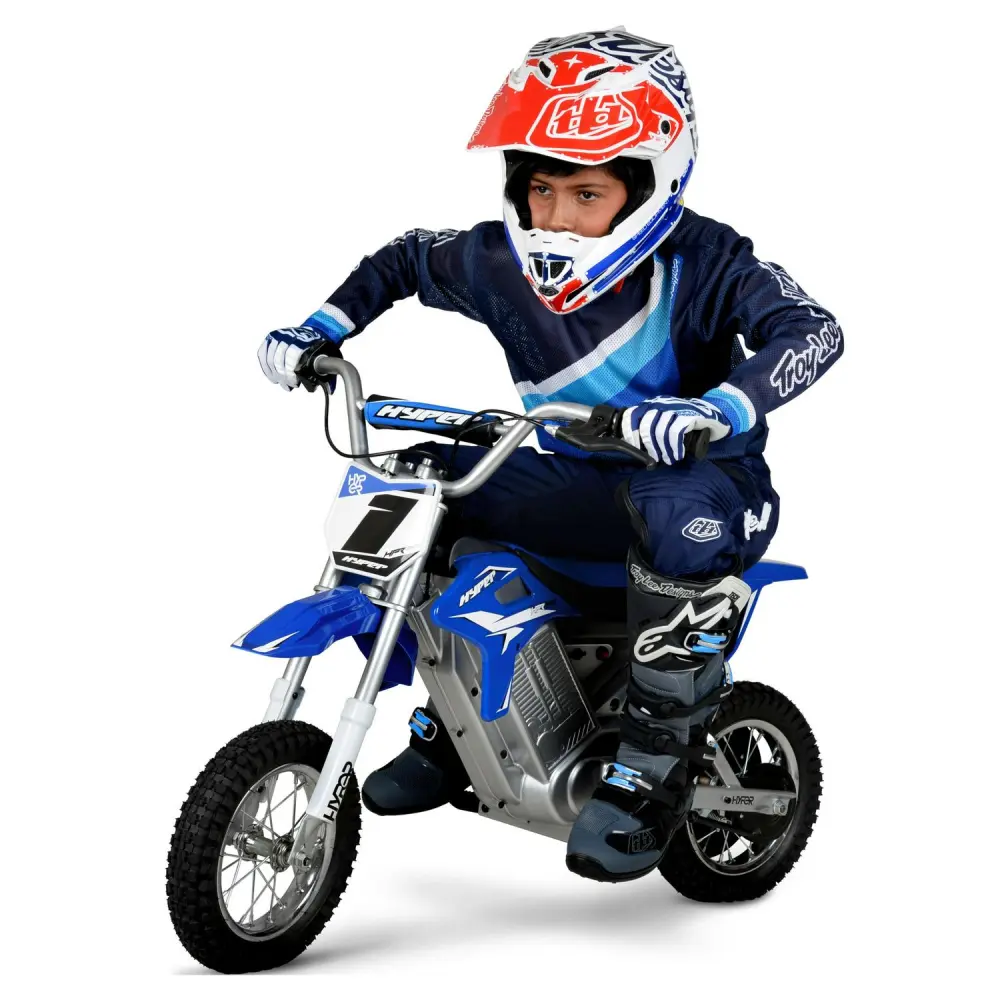 Hyper Toys HPR 350 Dirt Bike 24 Volt Electric Motorcycle in Blue, for Ages 13 Years and older