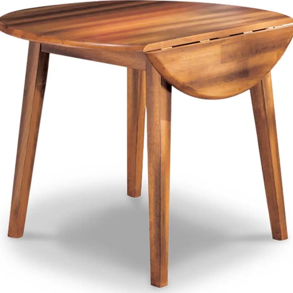 Signature Design by Ashley Casual Berringer Dining Drop Leaf Table Rustic Brown