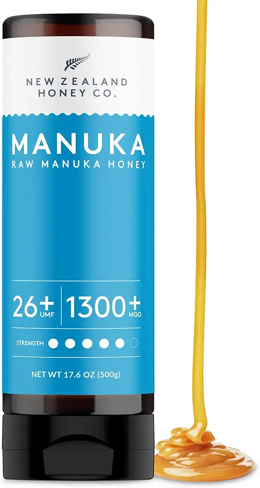 New Zealand Honey Co. Manuka Honey UMF 26+ (MGO 1300+) Squeezy Bottle 17.6 oz / 1.1 lb (500g)