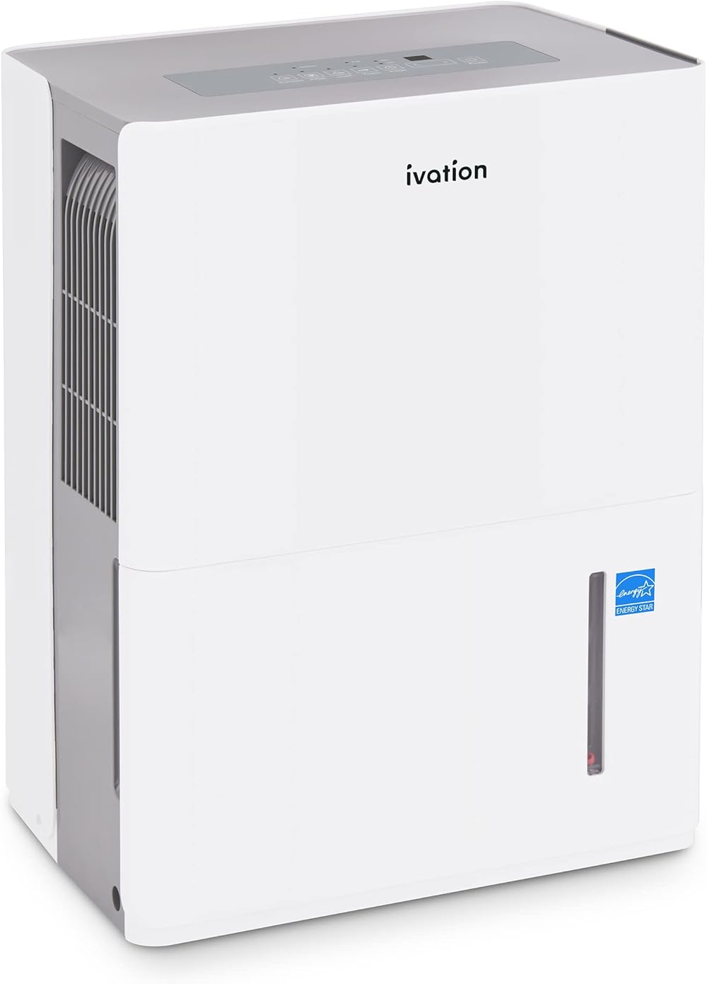 Ivation 1,500 Sq. Ft Energy Star Dehumidifier, Large Capacity Compressor De-humidifier for Extra Big Rooms and Basements w/Continuous Drain Hose Connector, Humidity Control, Auto Shutoff and Restart