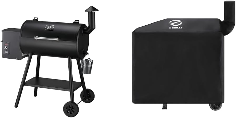 Z GRILLS 8-in-1 550 sq in Pellet Grill & Smoker with Cover for 450 Series, 550B, 550B2, 550C