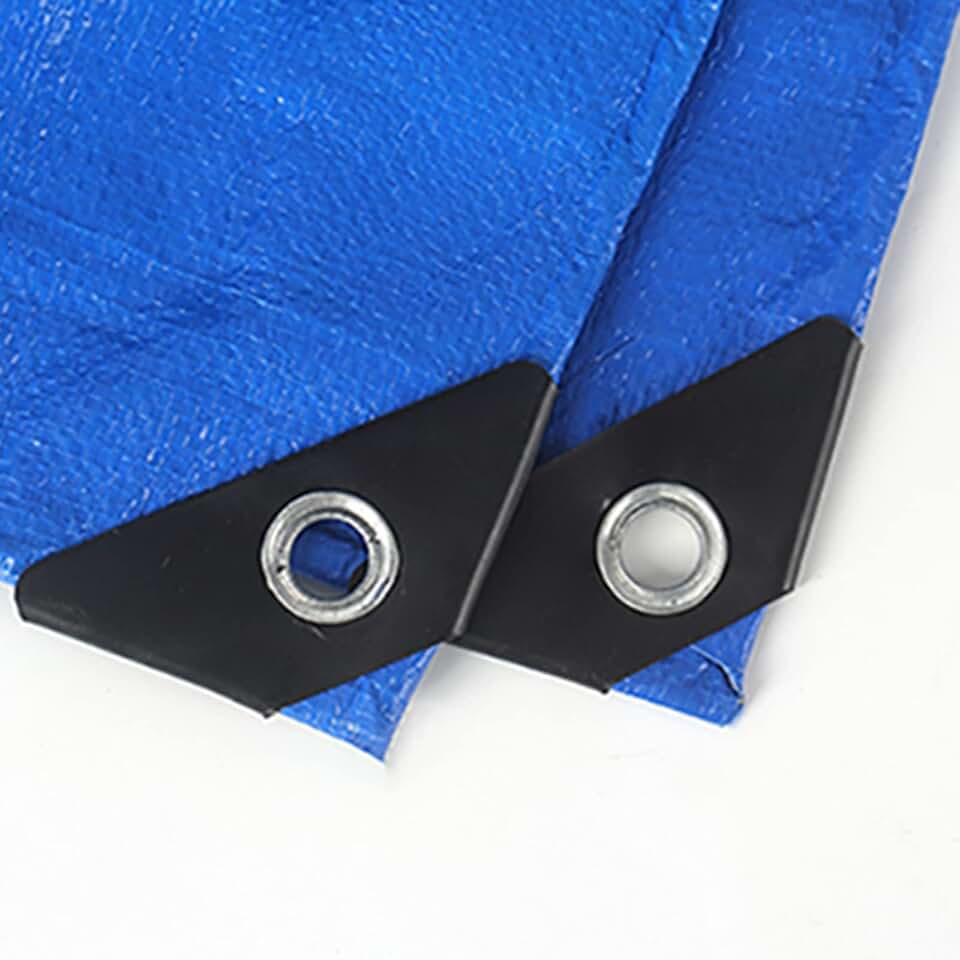 Blue Waterproof Tarpaulin,0.45mm Tarps Heavy Duty，Tear Resistant Weather Resistant with Reinforced Eyelets for Granaries,Trucks,Ships (Color:Blue,Size:5x8m)