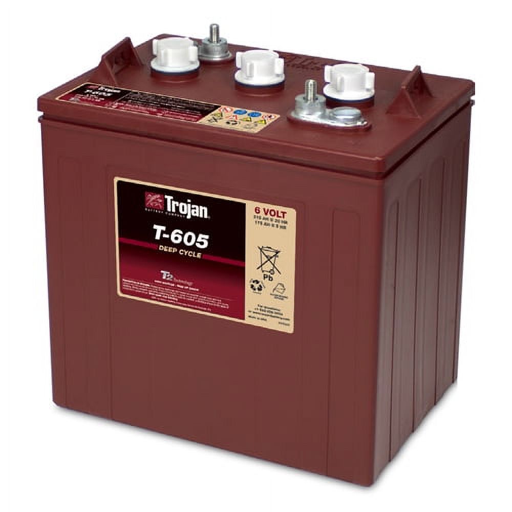 Trojan T-605 6V Deep-cycle Golf Cart Battery